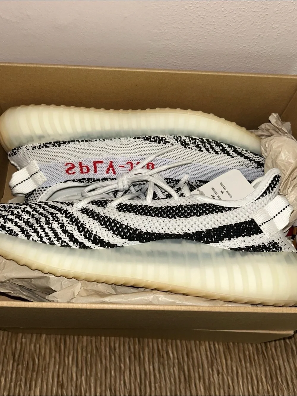 adidas Yeezy Boost zebra  350 V2 Cardboard Box Stack -